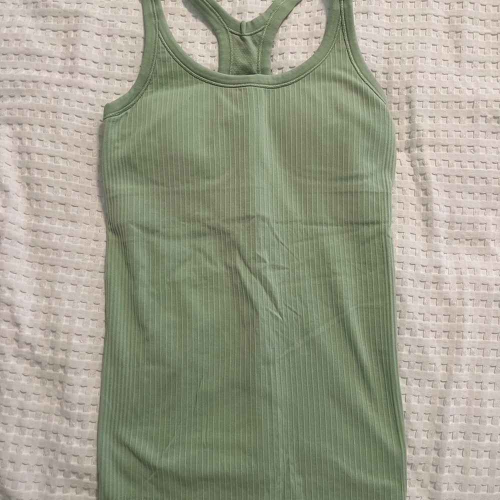 Lululemon Green Ribbed Tank Top